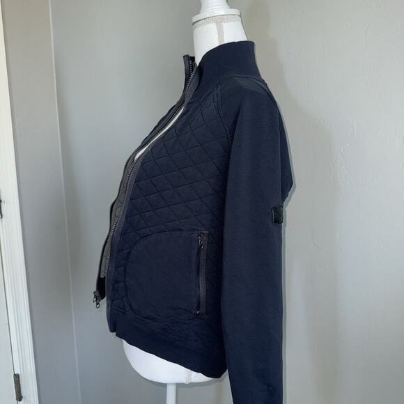 Noble Outfitters Equestrian Apparel Woman’s Quilted Jacket Size S Navy Blue - Picture 6 of 11